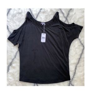 Naked Zebra Cold Shoulder Top